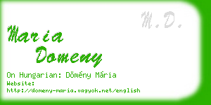 maria domeny business card